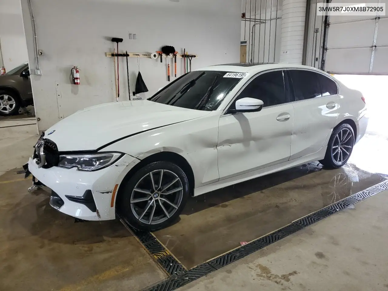 2021 BMW 330Xi VIN: 3MW5R7J0XM8B72905 Lot: 64196195