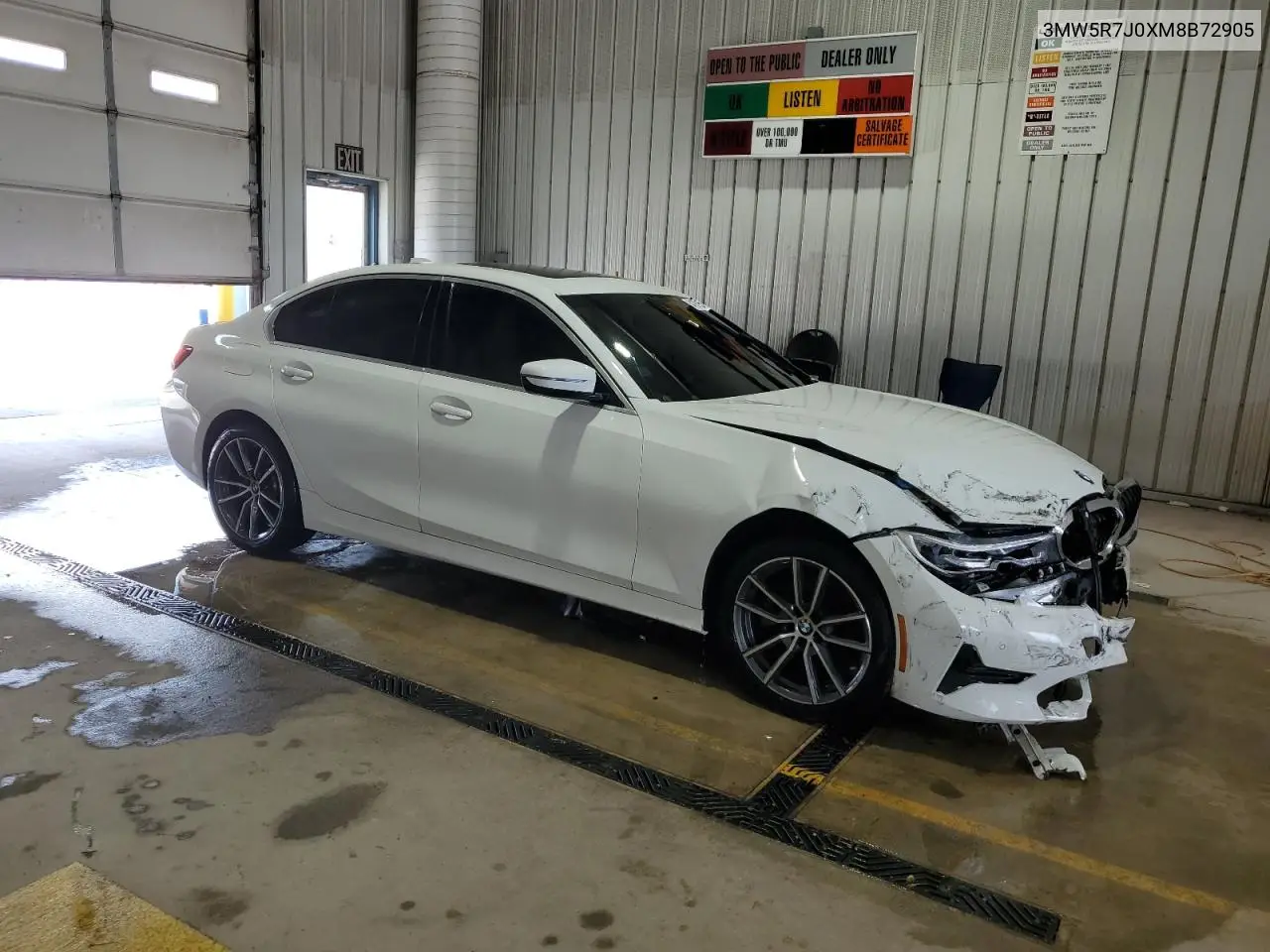 2021 BMW 330Xi VIN: 3MW5R7J0XM8B72905 Lot: 64196195