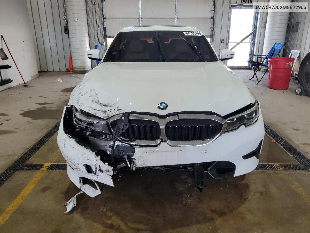 2021 BMW 330Xi VIN: 3MW5R7J0XM8B72905 Lot: 64196195