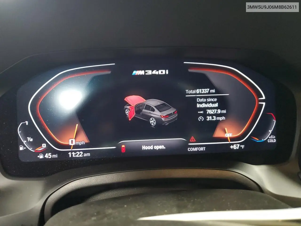 2021 BMW M340Xi VIN: 3MW5U9J06M8B62611 Lot: 65201085