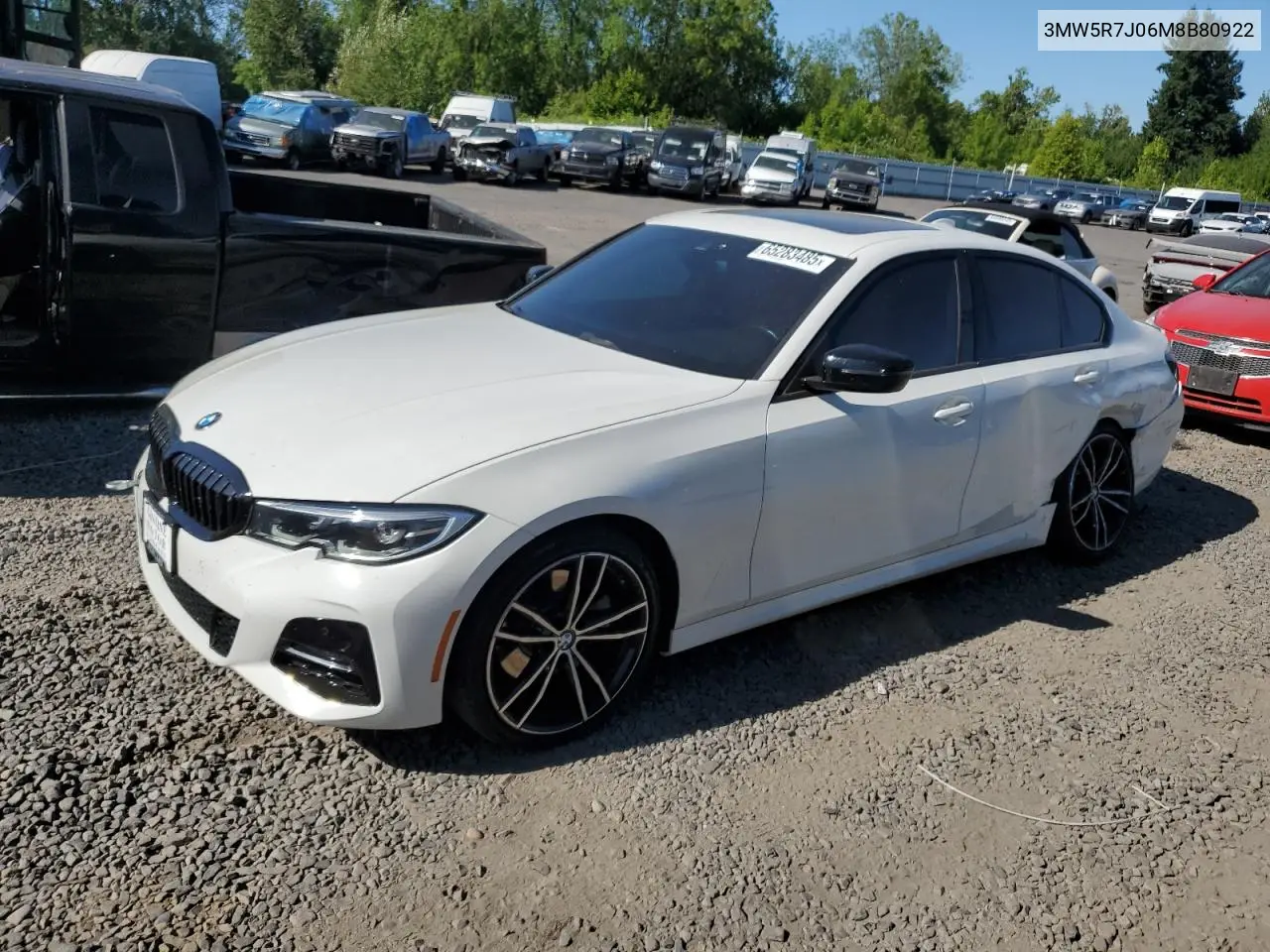 2021 BMW 330Xi VIN: 3MW5R7J06M8B80922 Lot: 65283485