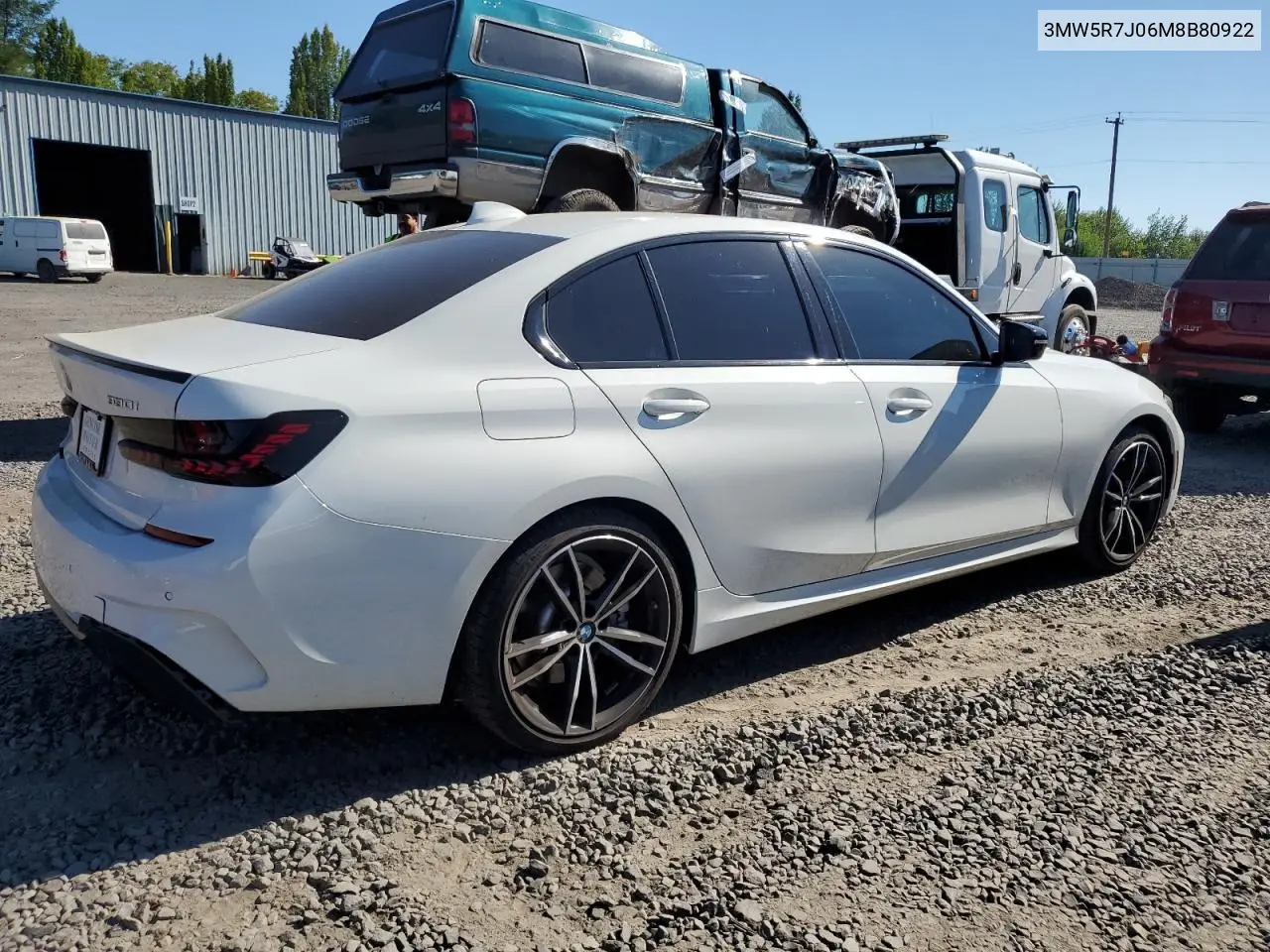 2021 BMW 330Xi VIN: 3MW5R7J06M8B80922 Lot: 65283485