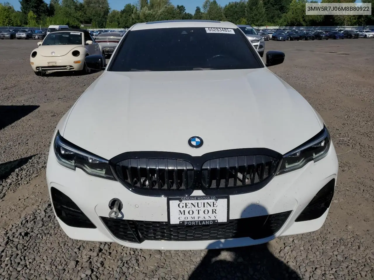 2021 BMW 330Xi VIN: 3MW5R7J06M8B80922 Lot: 65283485