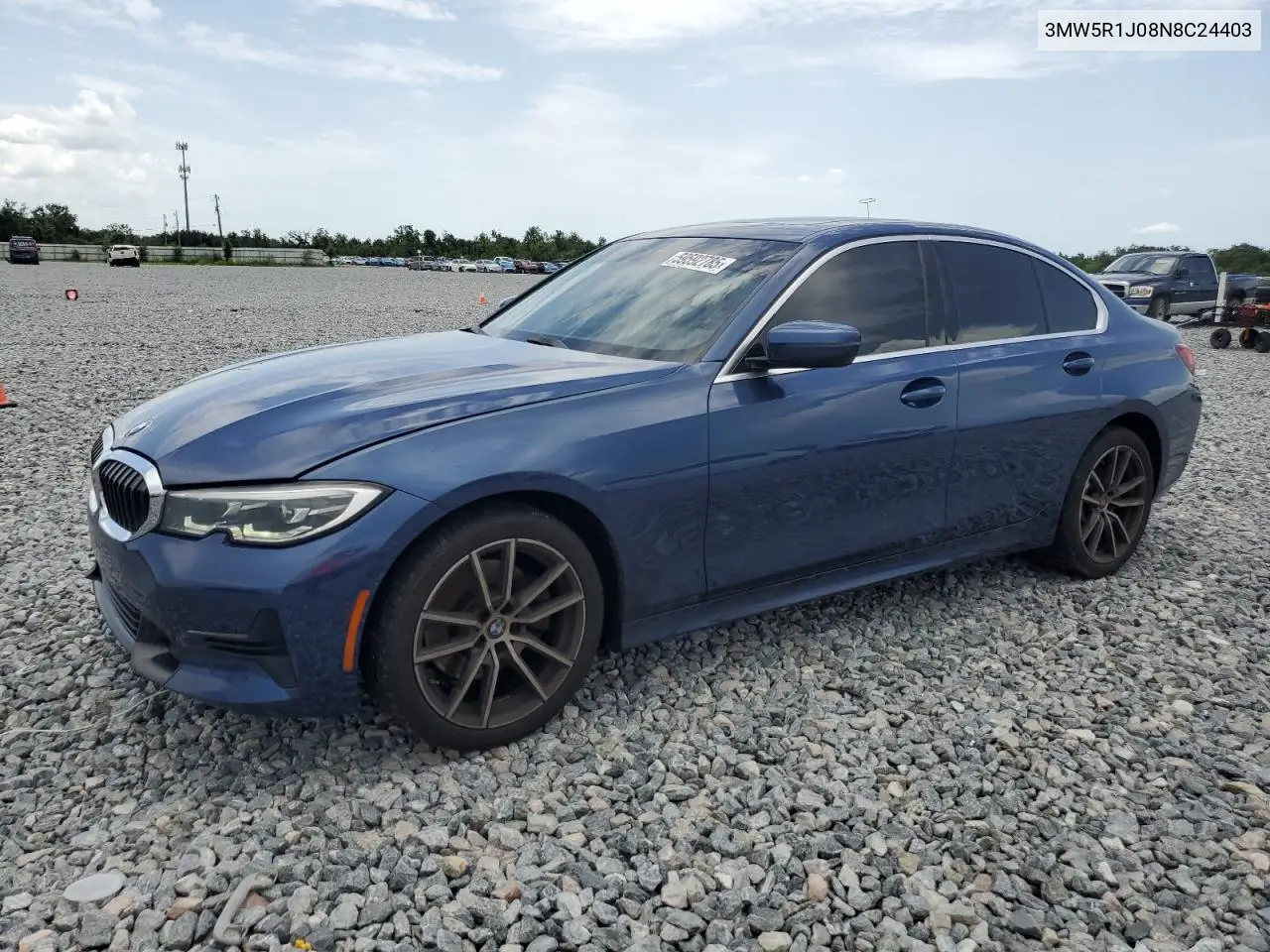 2022 BMW 330I VIN: 3MW5R1J08N8C24403 Lot: 59592785