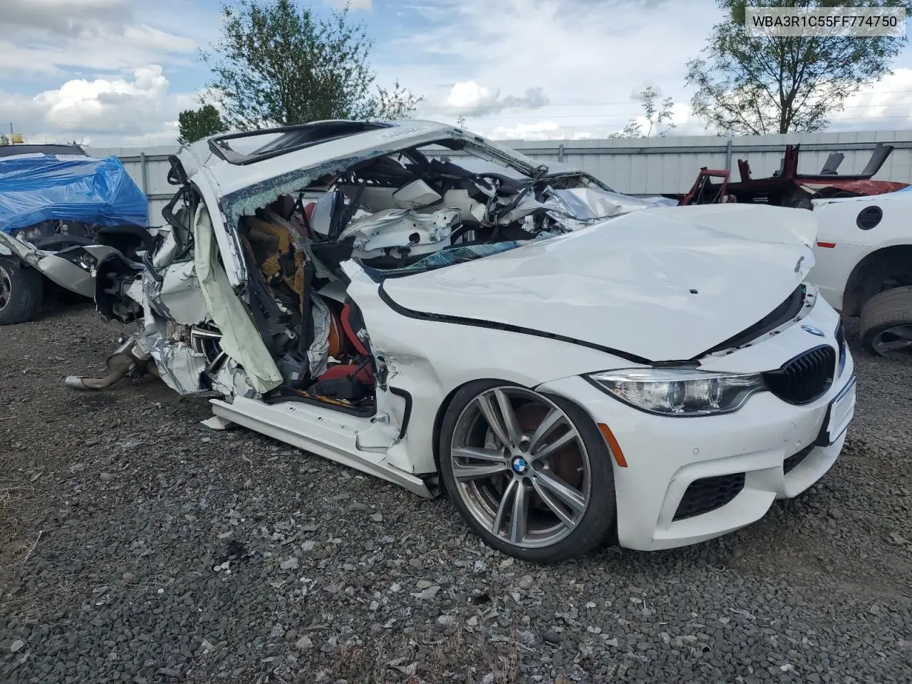 2015 BMW 435 I VIN: WBA3R1C55FF774750 Lot: 54404225