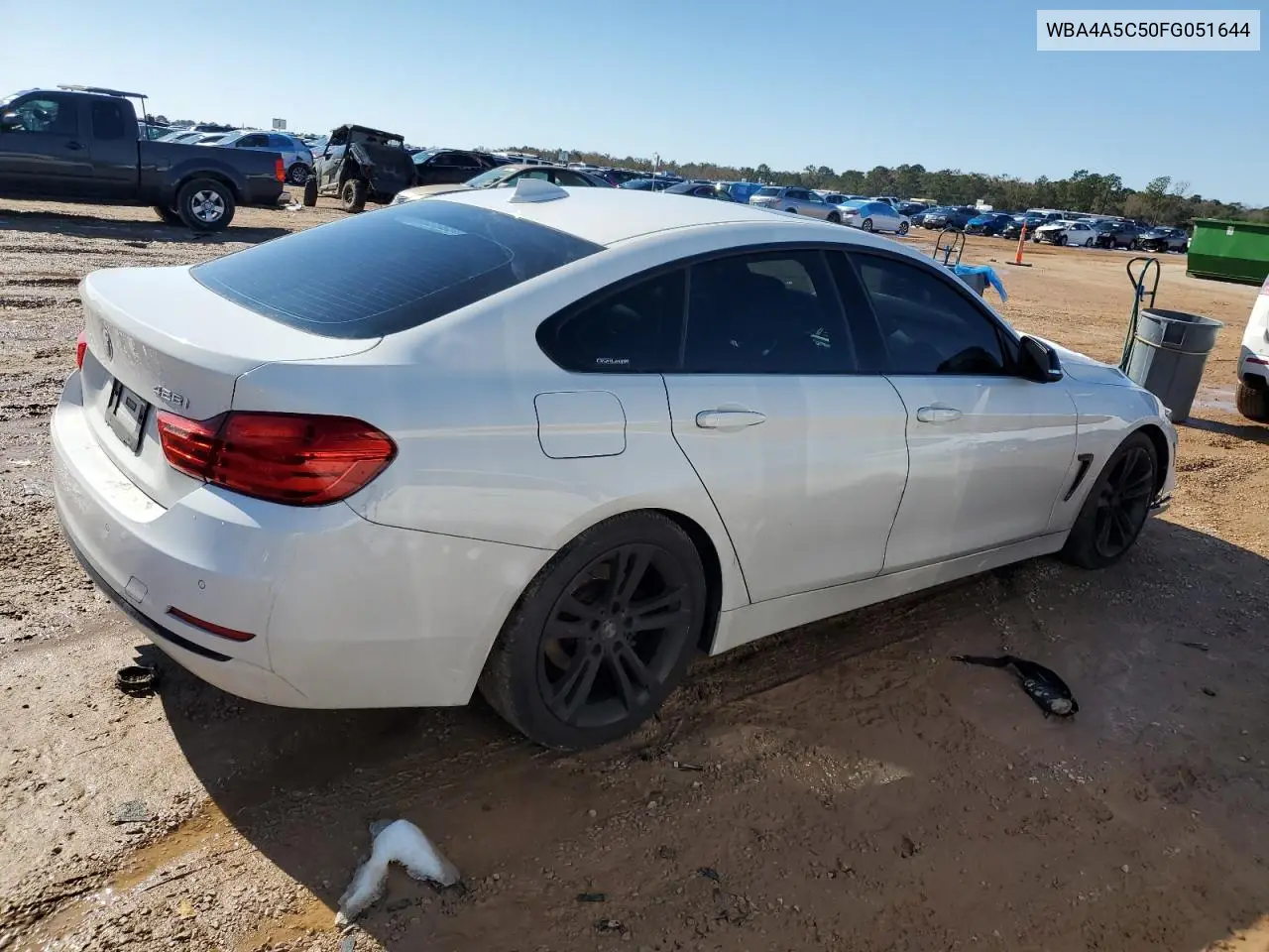2015 BMW 428 I Gran Coupe VIN: WBA4A5C50FG051644 Lot: 89138515