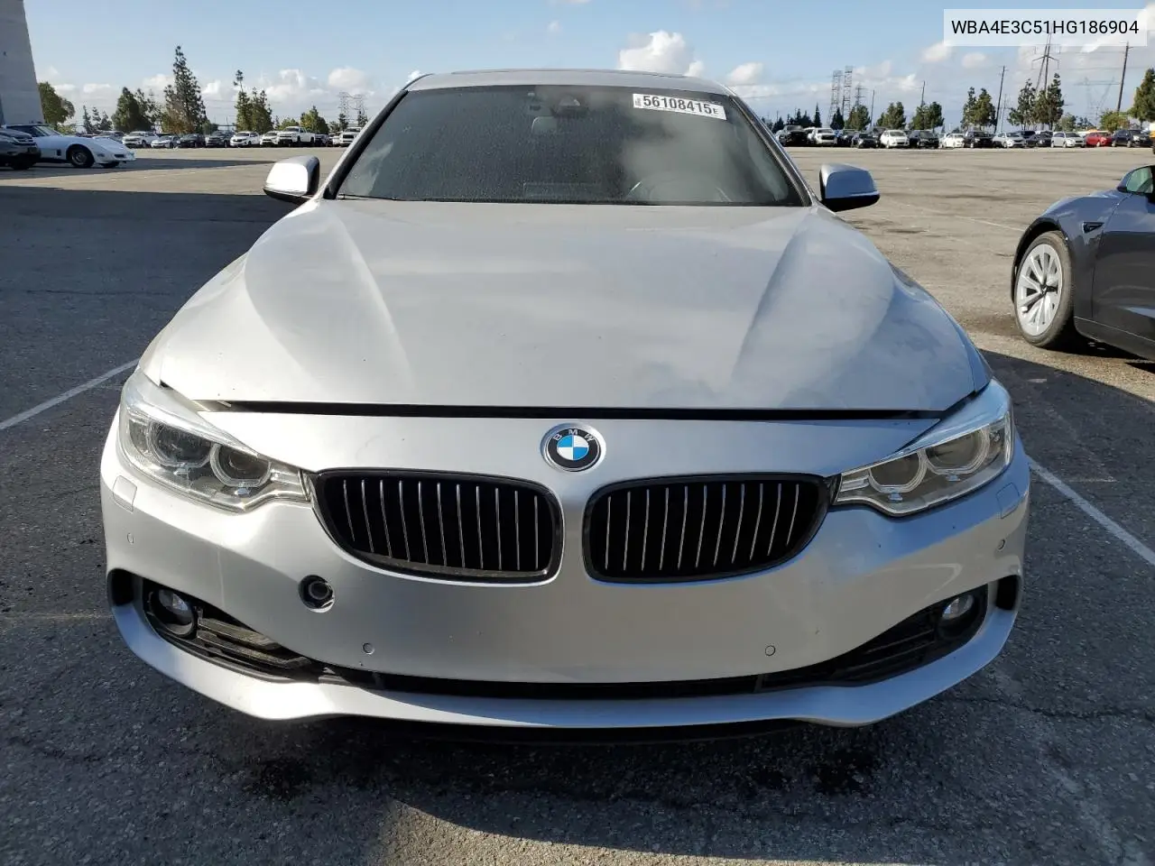 2017 BMW 440I Gran Coupe VIN: WBA4E3C51HG186904 Lot: 56108415