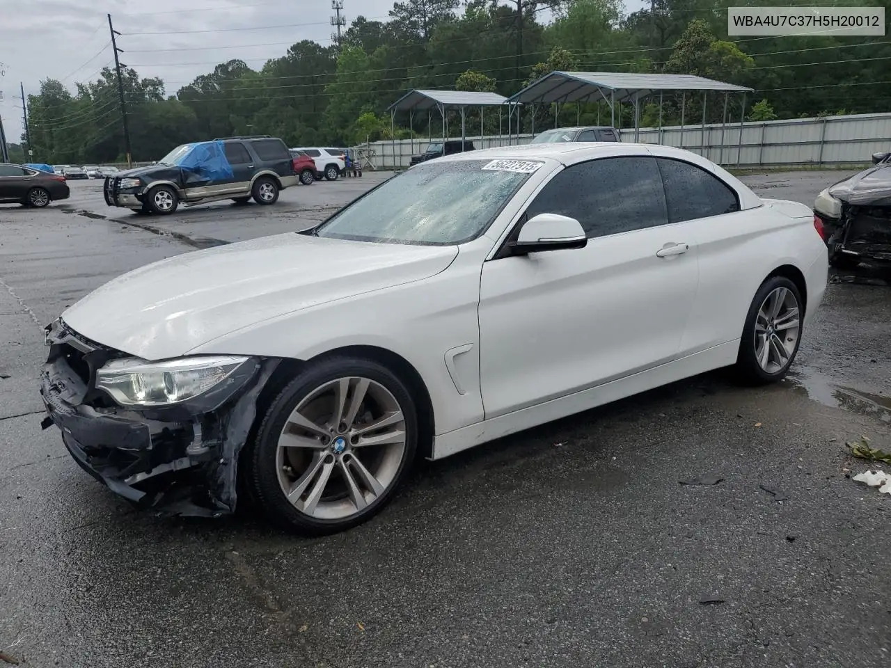 2017 BMW 430I VIN: WBA4U7C37H5H20012 Lot: 56227915