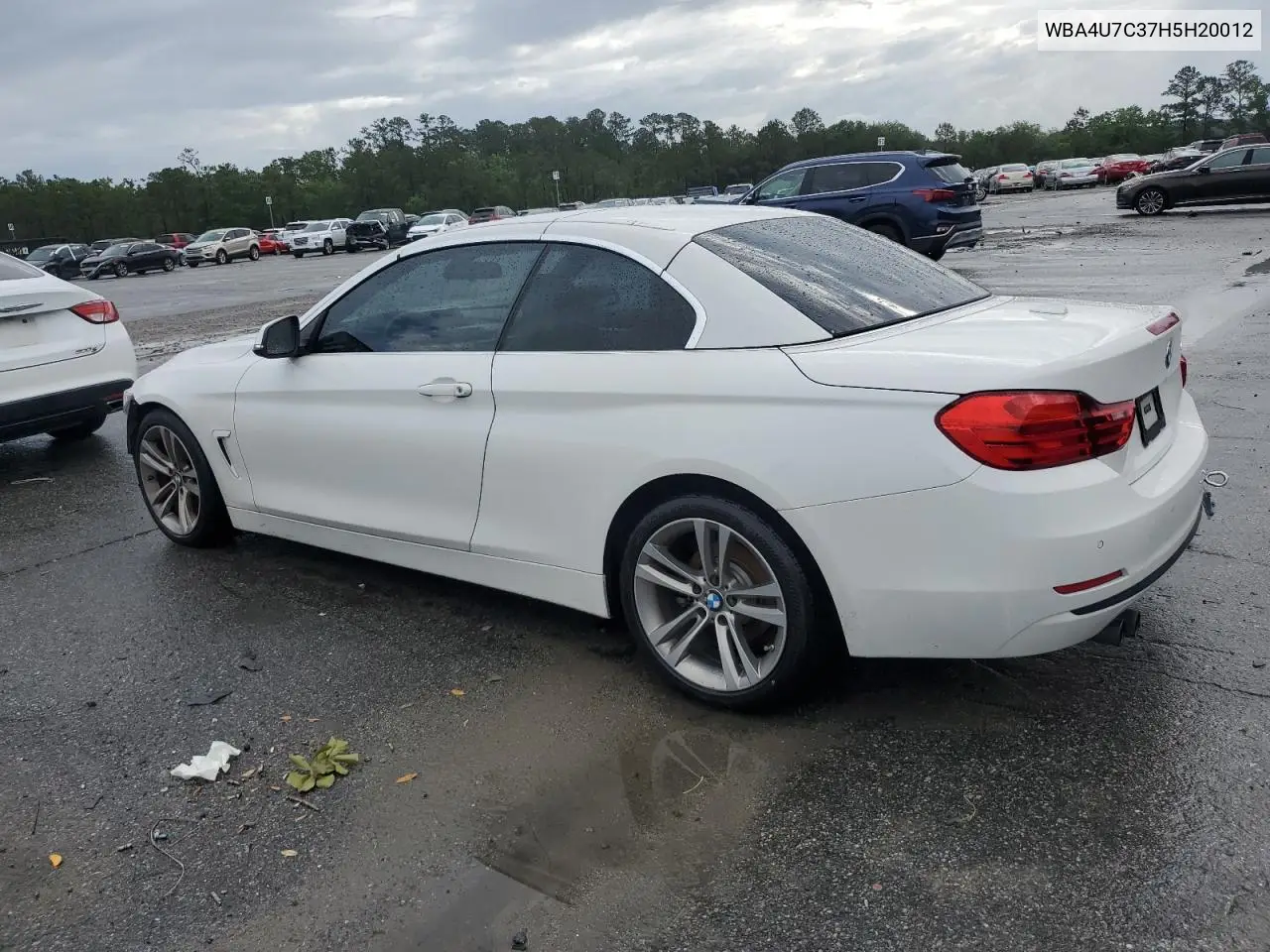 2017 BMW 430I VIN: WBA4U7C37H5H20012 Lot: 56227915