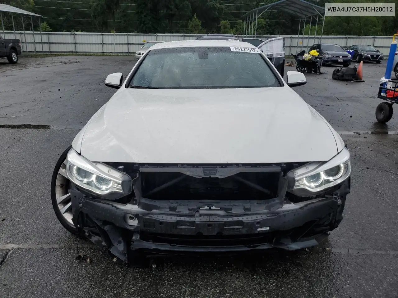 2017 BMW 430I VIN: WBA4U7C37H5H20012 Lot: 56227915