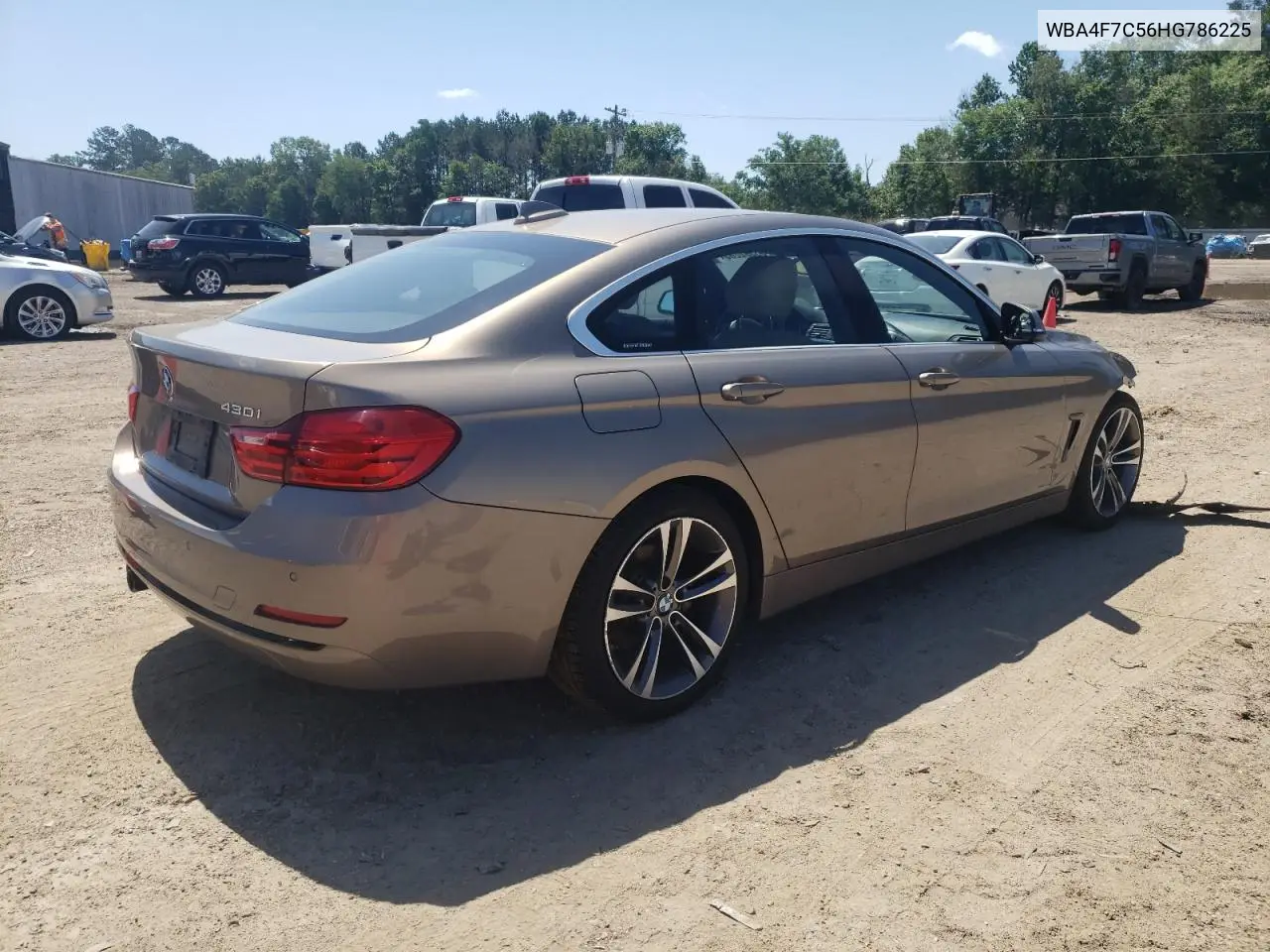 2017 BMW 430I Gran Coupe VIN: WBA4F7C56HG786225 Lot: 56592285