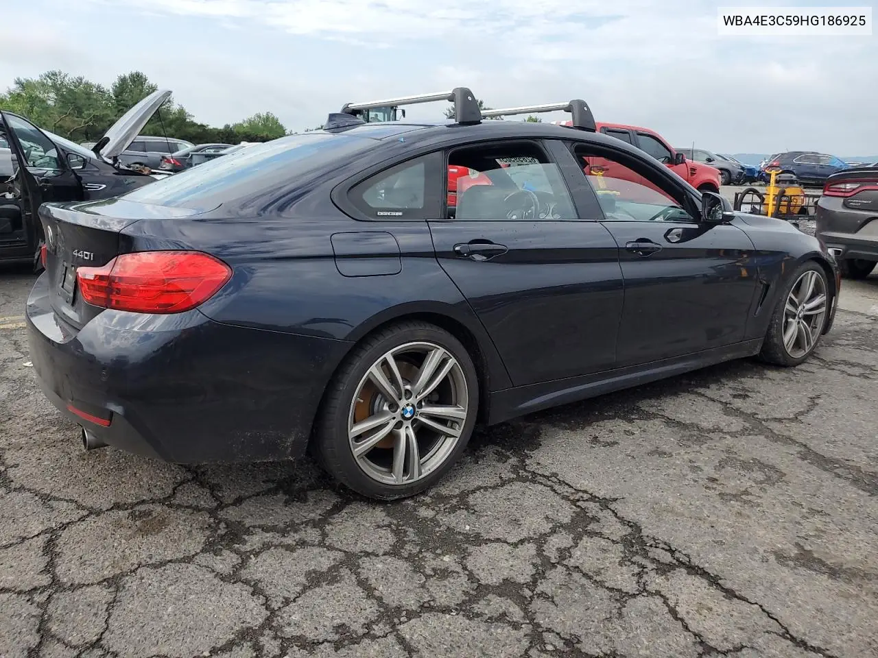 2017 BMW 440I Gran Coupe VIN: WBA4E3C59HG186925 Lot: 62859505