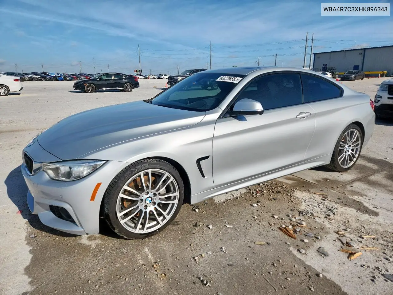2017 BMW 430I VIN: WBA4R7C3XHK896343 Lot: 63038505