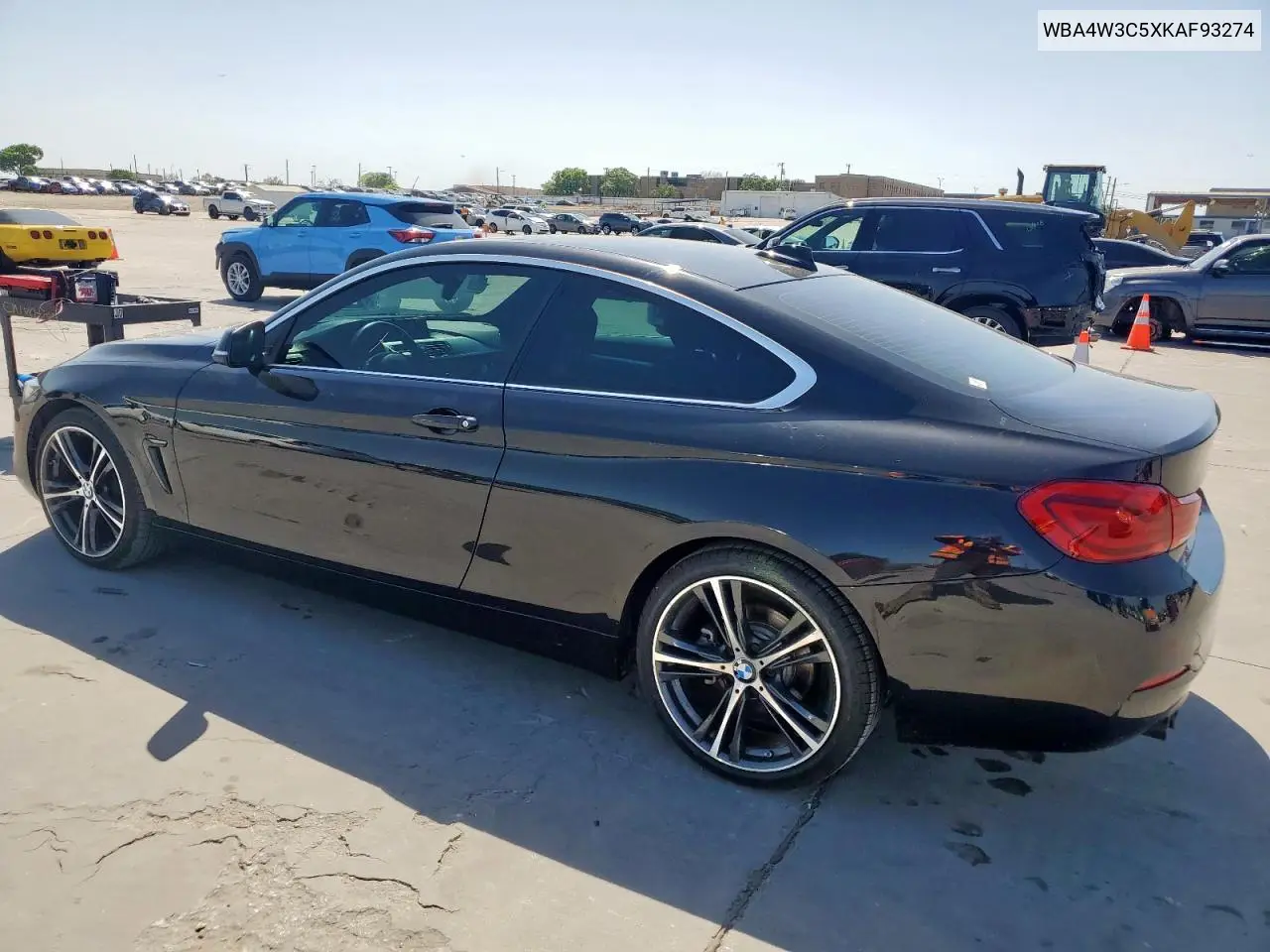 2019 BMW 430I VIN: WBA4W3C5XKAF93274 Lot: 52083715