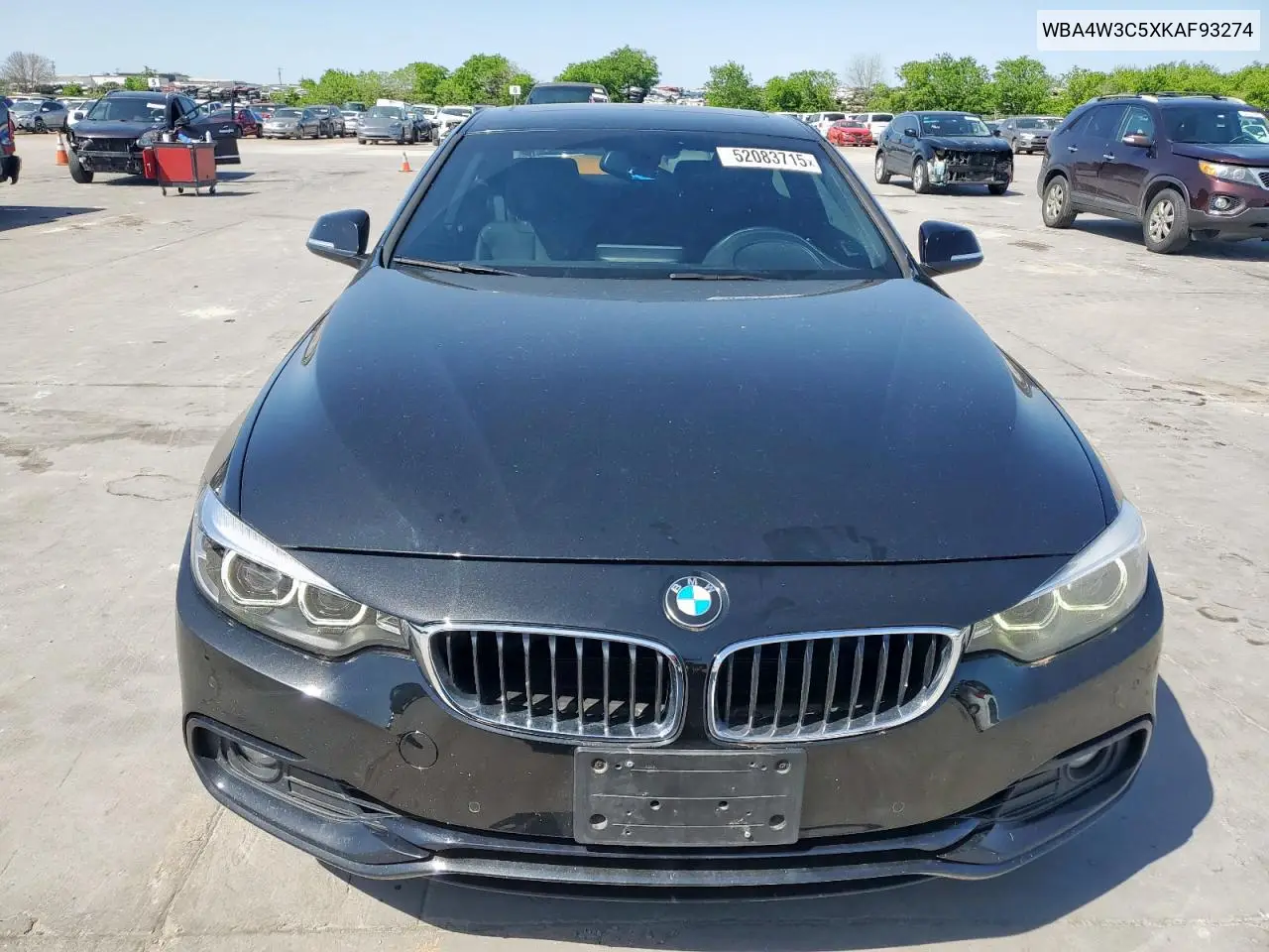 2019 BMW 430I VIN: WBA4W3C5XKAF93274 Lot: 52083715