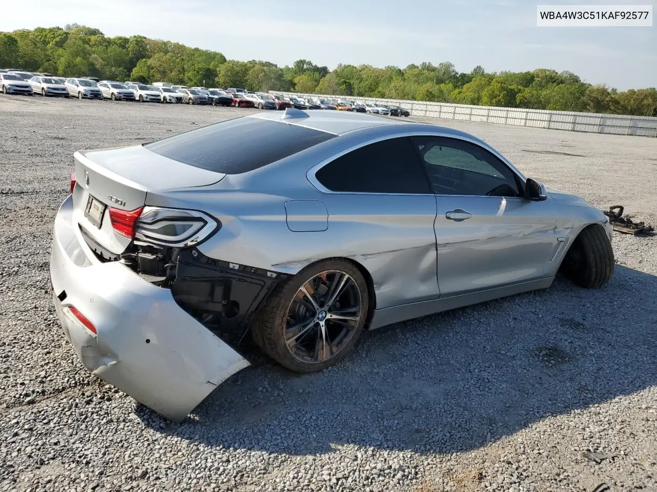 2019 BMW 430I VIN: WBA4W3C51KAF92577 Lot: 53159445