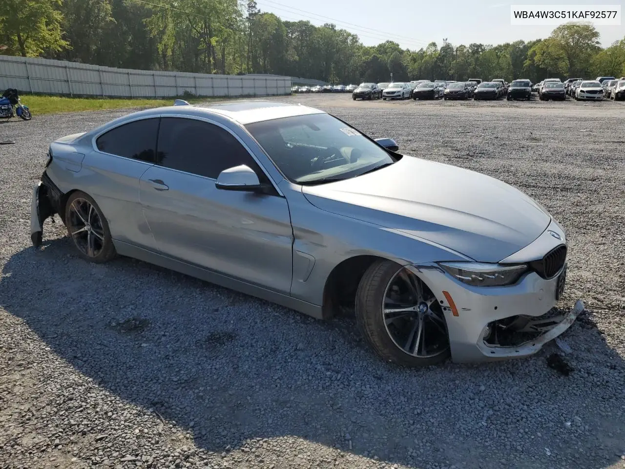 2019 BMW 430I VIN: WBA4W3C51KAF92577 Lot: 53159445