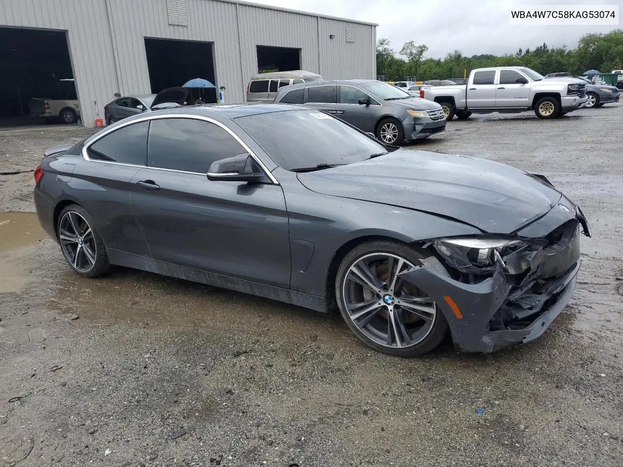 2019 BMW 440I VIN: WBA4W7C58KAG53074 Lot: 54901475
