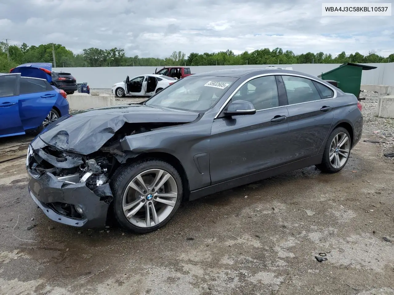 2019 BMW 430Xi Gran Coupe VIN: WBA4J3C58KBL10537 Lot: 55932605