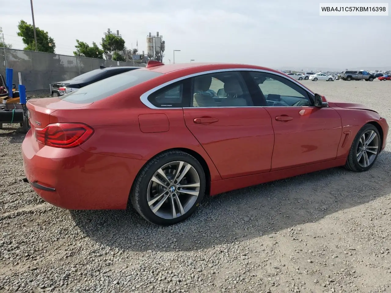 2019 BMW 430I Gran Coupe VIN: WBA4J1C57KBM16398 Lot: 56544595