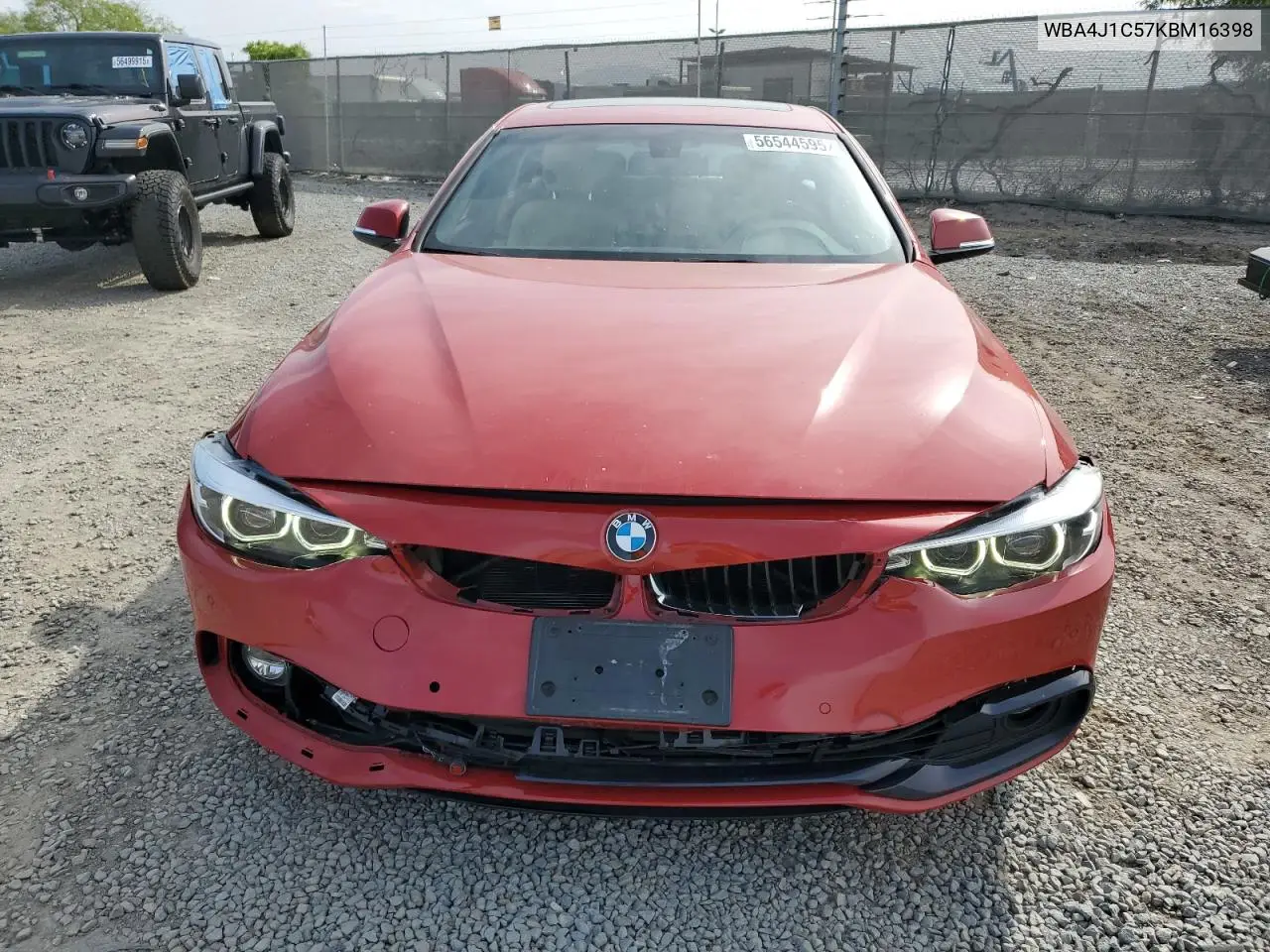 2019 BMW 430I Gran Coupe VIN: WBA4J1C57KBM16398 Lot: 56544595