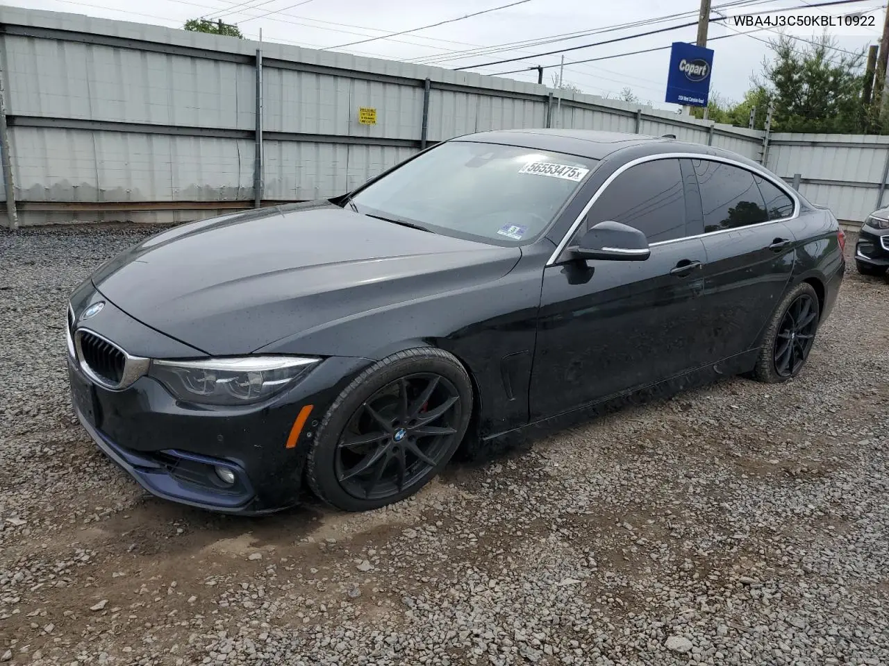 2019 BMW 430Xi Gran Coupe VIN: WBA4J3C50KBL10922 Lot: 56553475