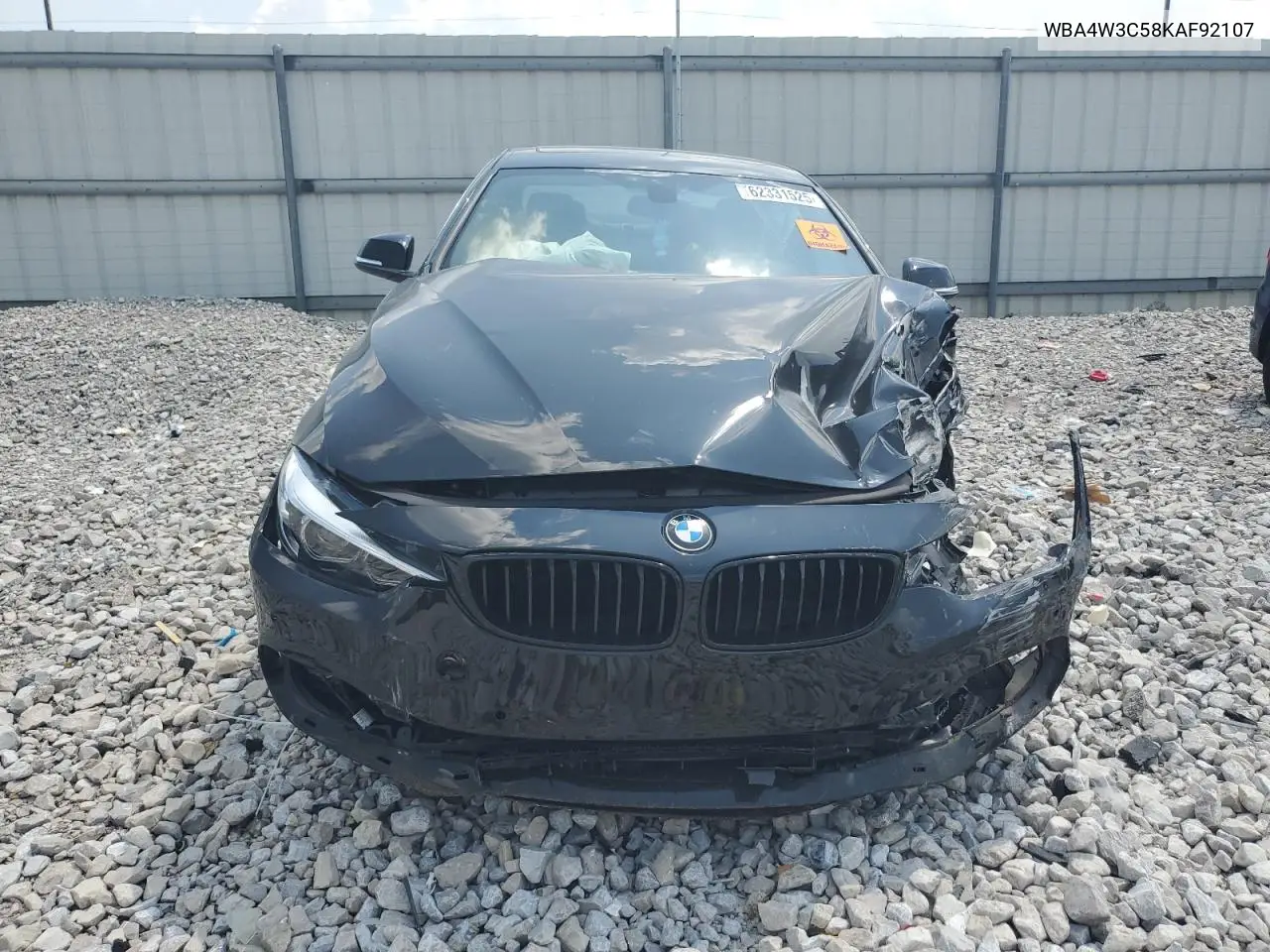 2019 BMW 430I VIN: WBA4W3C58KAF92107 Lot: 62331525