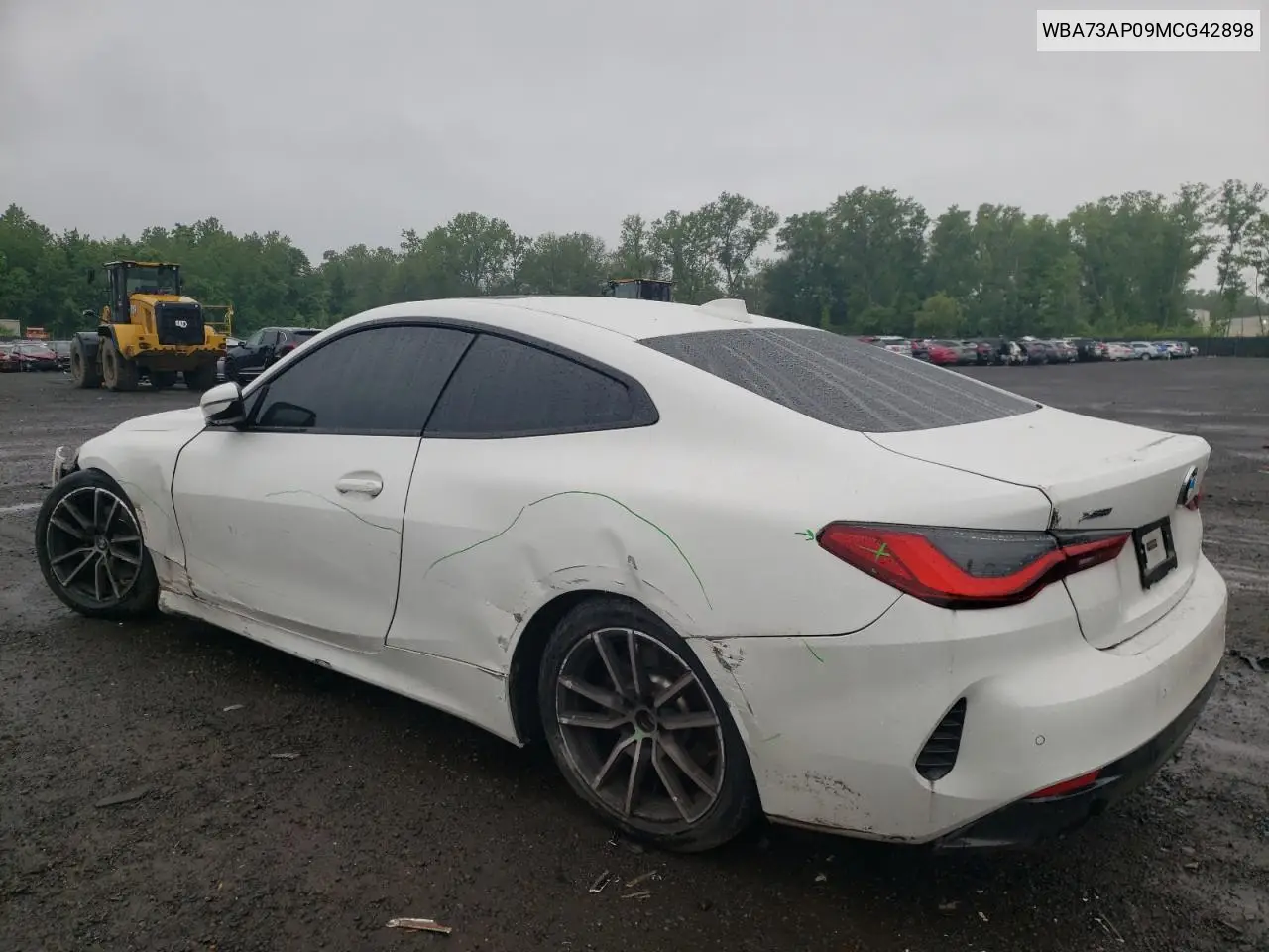2021 BMW 430Xi VIN: WBA73AP09MCG42898 Lot: 60828285