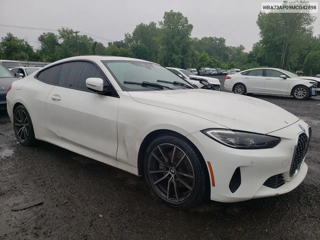 2021 BMW 430Xi VIN: WBA73AP09MCG42898 Lot: 60828285