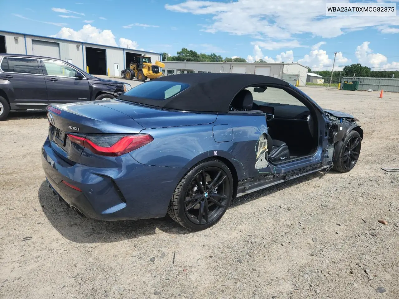 2021 BMW 430I VIN: WBA23AT0XMCG82875 Lot: 62367135