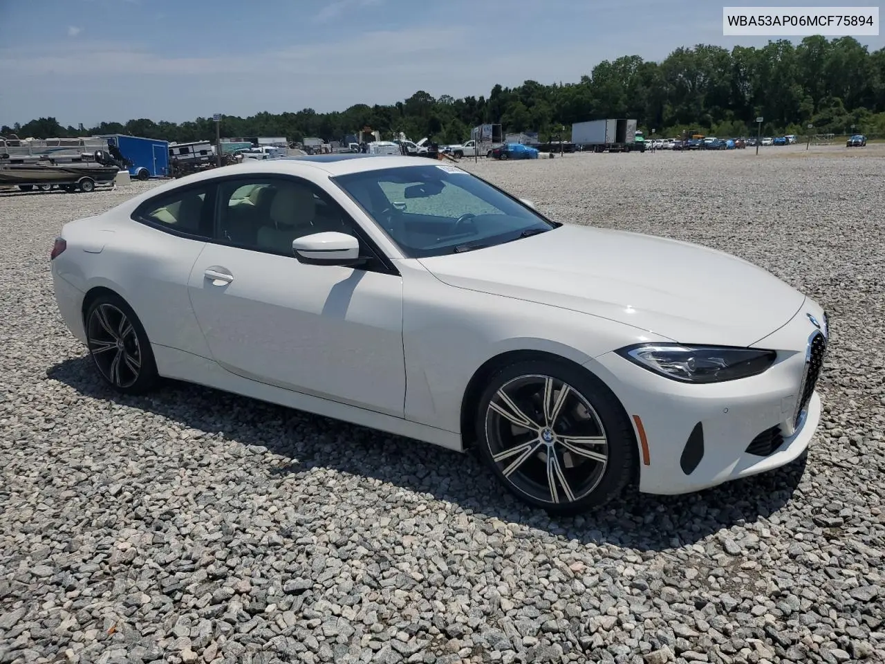 2021 BMW 430I VIN: WBA53AP06MCF75894 Lot: 62645065