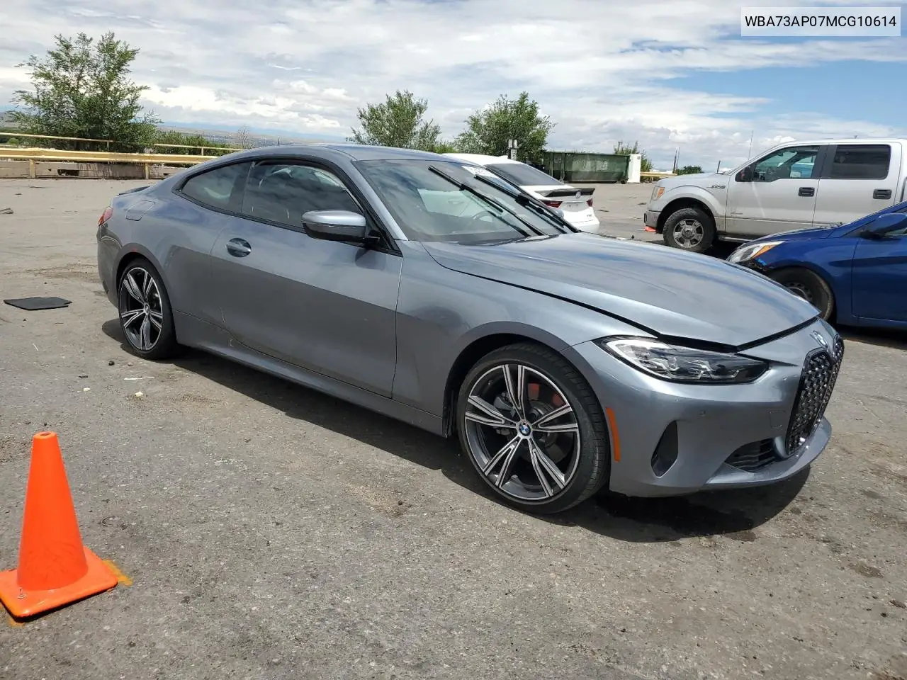 2021 BMW 430Xi VIN: WBA73AP07MCG10614 Lot: 63455105