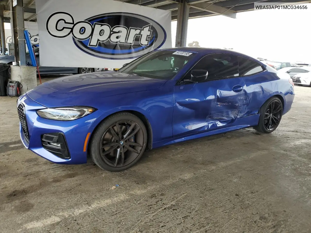 2021 BMW 430I VIN: WBA53AP01MCG34656 Lot: 64130195