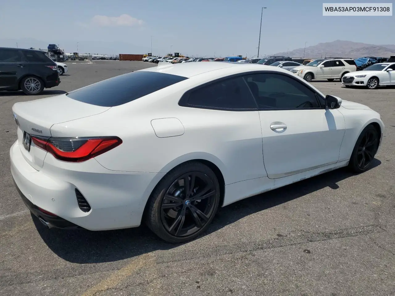 2021 BMW 430I VIN: WBA53AP03MCF91308 Lot: 64866285
