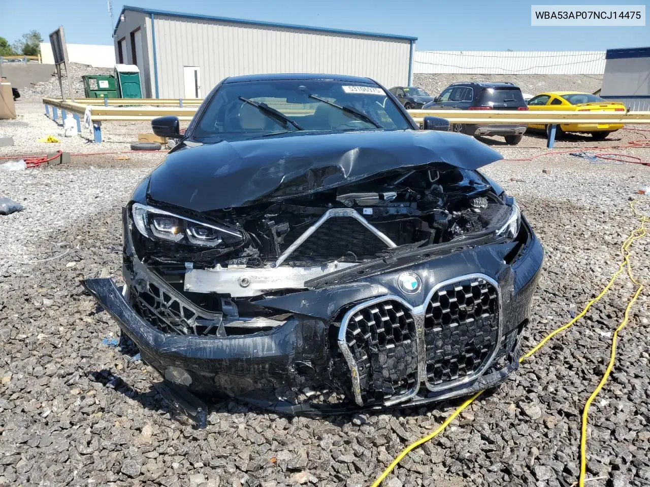 2022 BMW 430I VIN: WBA53AP07NCJ14475 Lot: 53106975