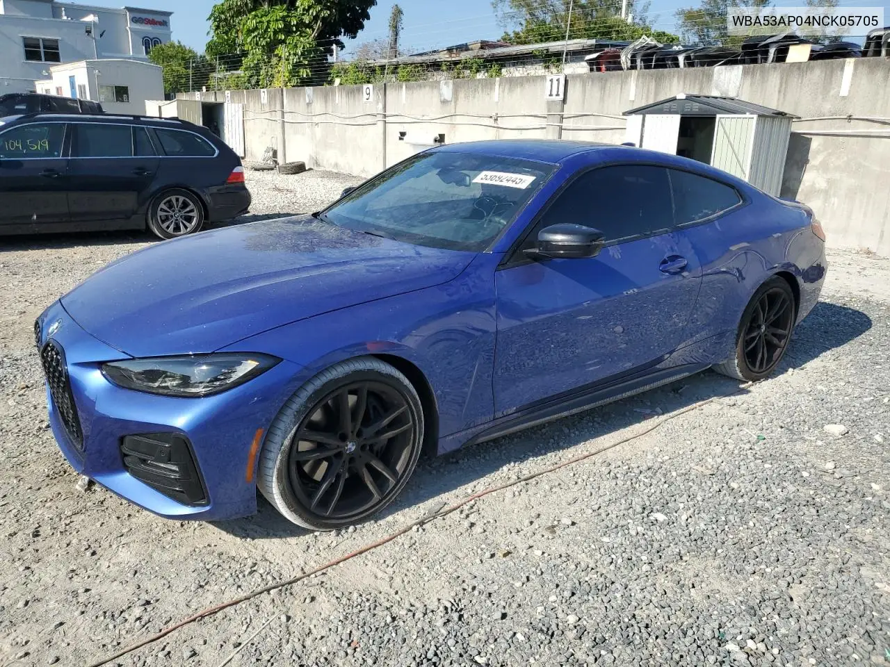 2022 BMW 430I VIN: WBA53AP04NCK05705 Lot: 53692445