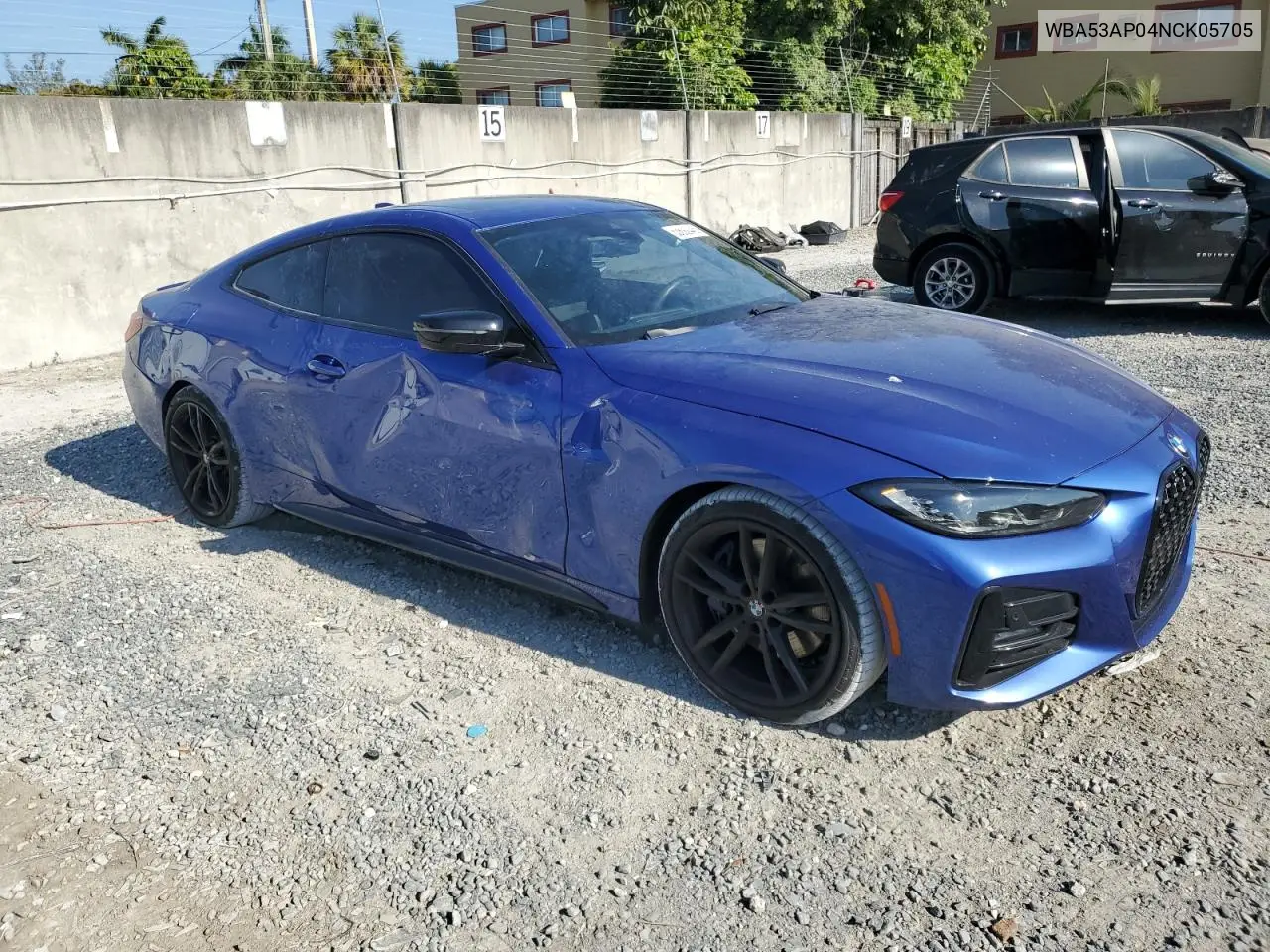 2022 BMW 430I VIN: WBA53AP04NCK05705 Lot: 53692445