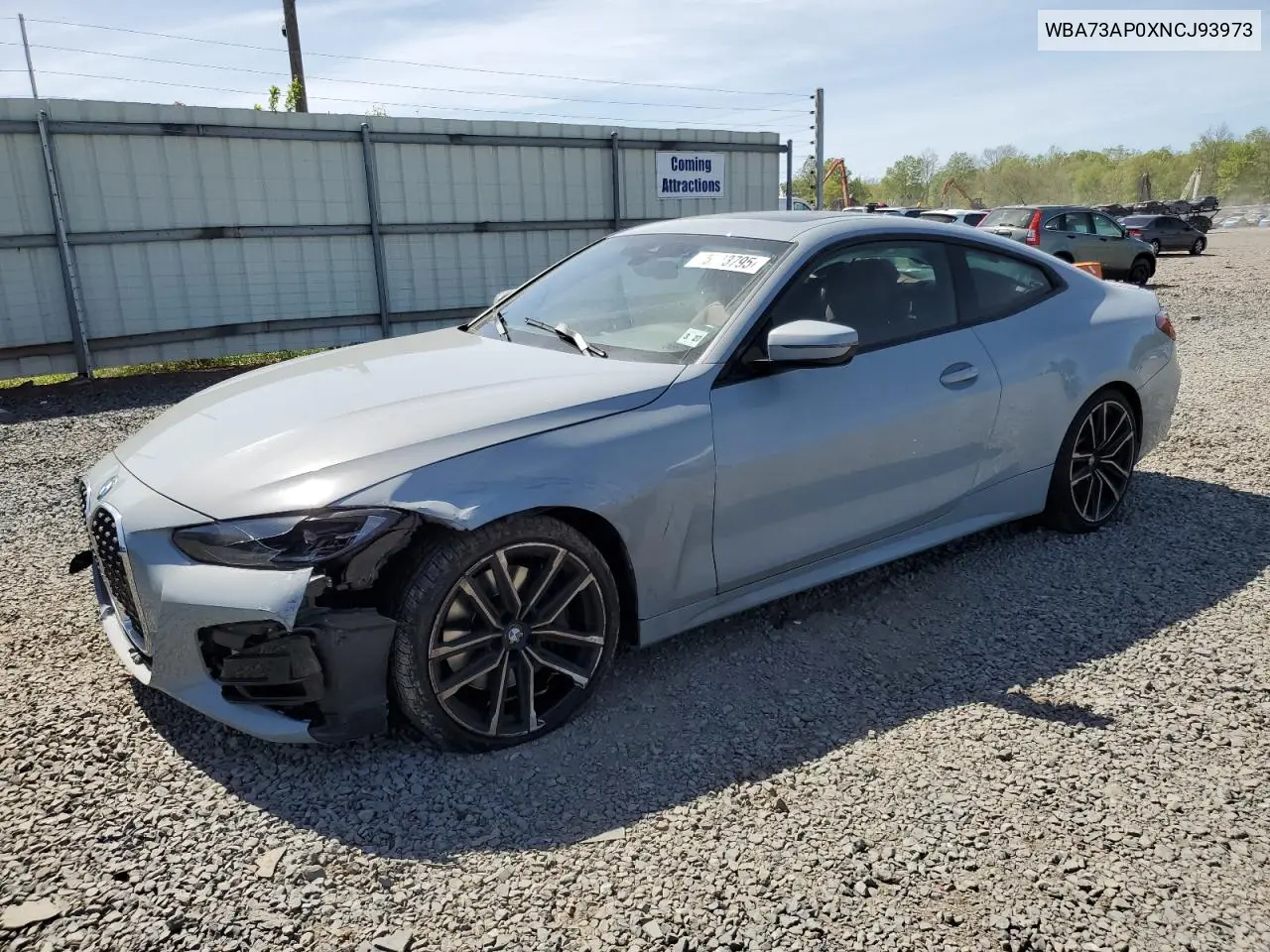 2022 BMW 430Xi VIN: WBA73AP0XNCJ93973 Lot: 55273795