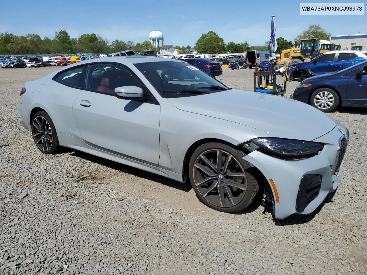 2022 BMW 430Xi VIN: WBA73AP0XNCJ93973 Lot: 55273795