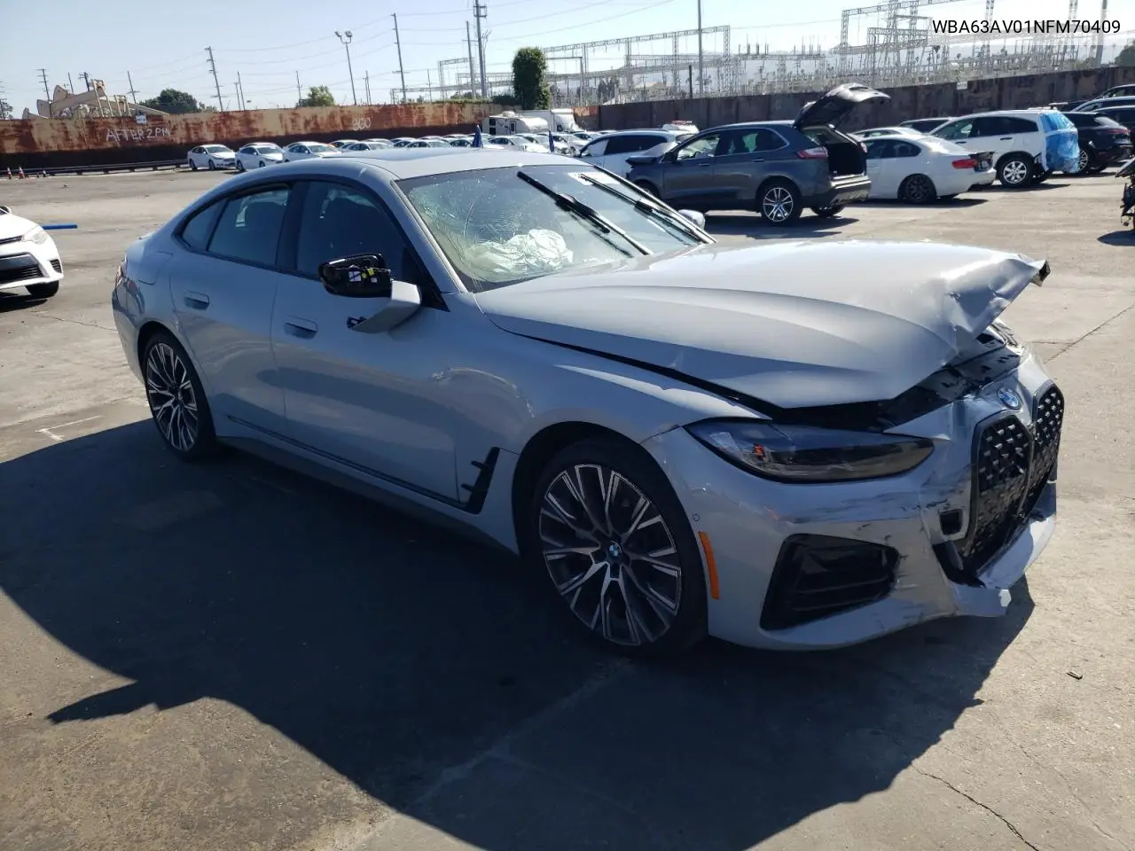 2022 BMW 430I Gran Coupe VIN: WBA63AV01NFM70409 Lot: 55944335