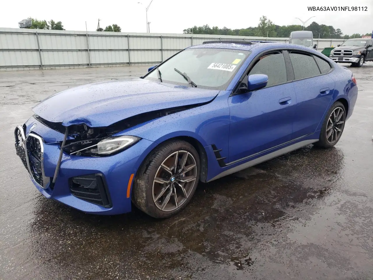 2022 BMW 430I Gran Coupe VIN: WBA63AV01NFL98112 Lot: 56421085