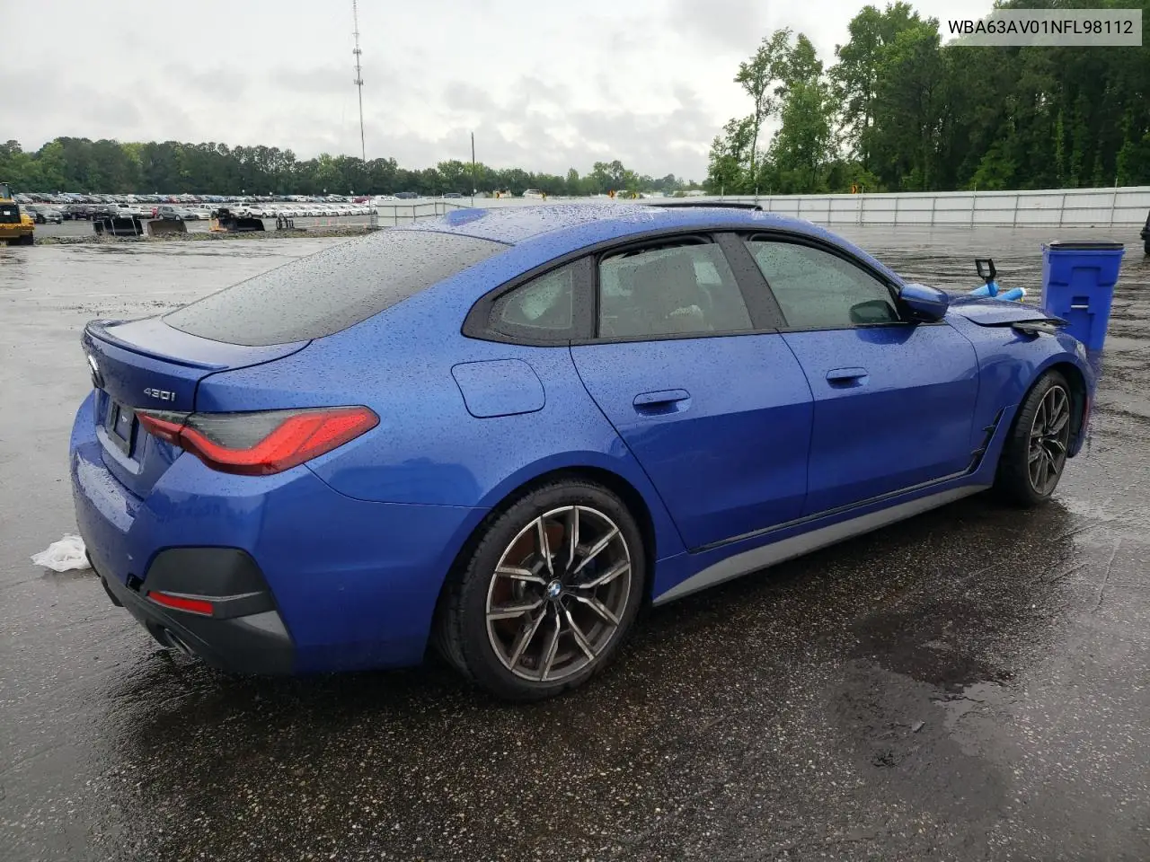 2022 BMW 430I Gran Coupe VIN: WBA63AV01NFL98112 Lot: 56421085