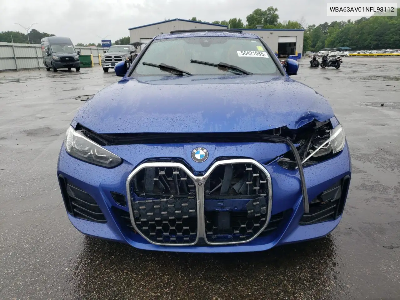 2022 BMW 430I Gran Coupe VIN: WBA63AV01NFL98112 Lot: 56421085