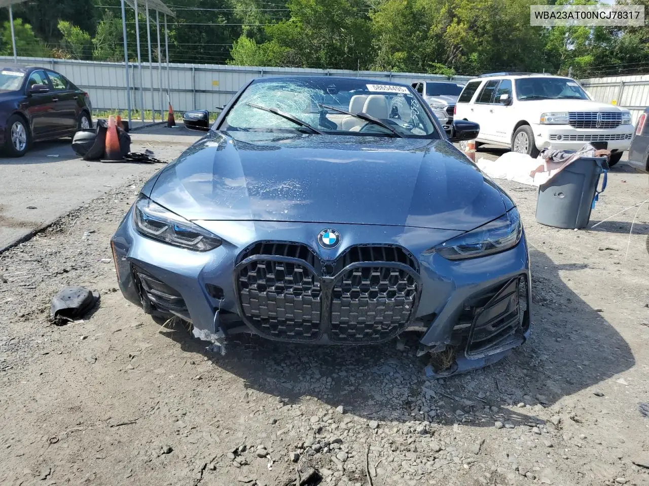 2022 BMW 430I VIN: WBA23AT00NCJ78317 Lot: 58654495
