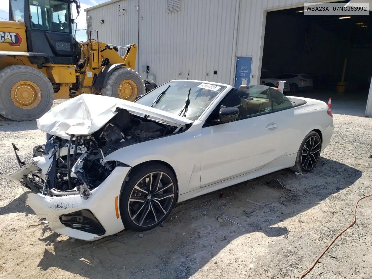 2022 BMW 430I VIN: WBA23AT07NCJ63992 Lot: 62654585