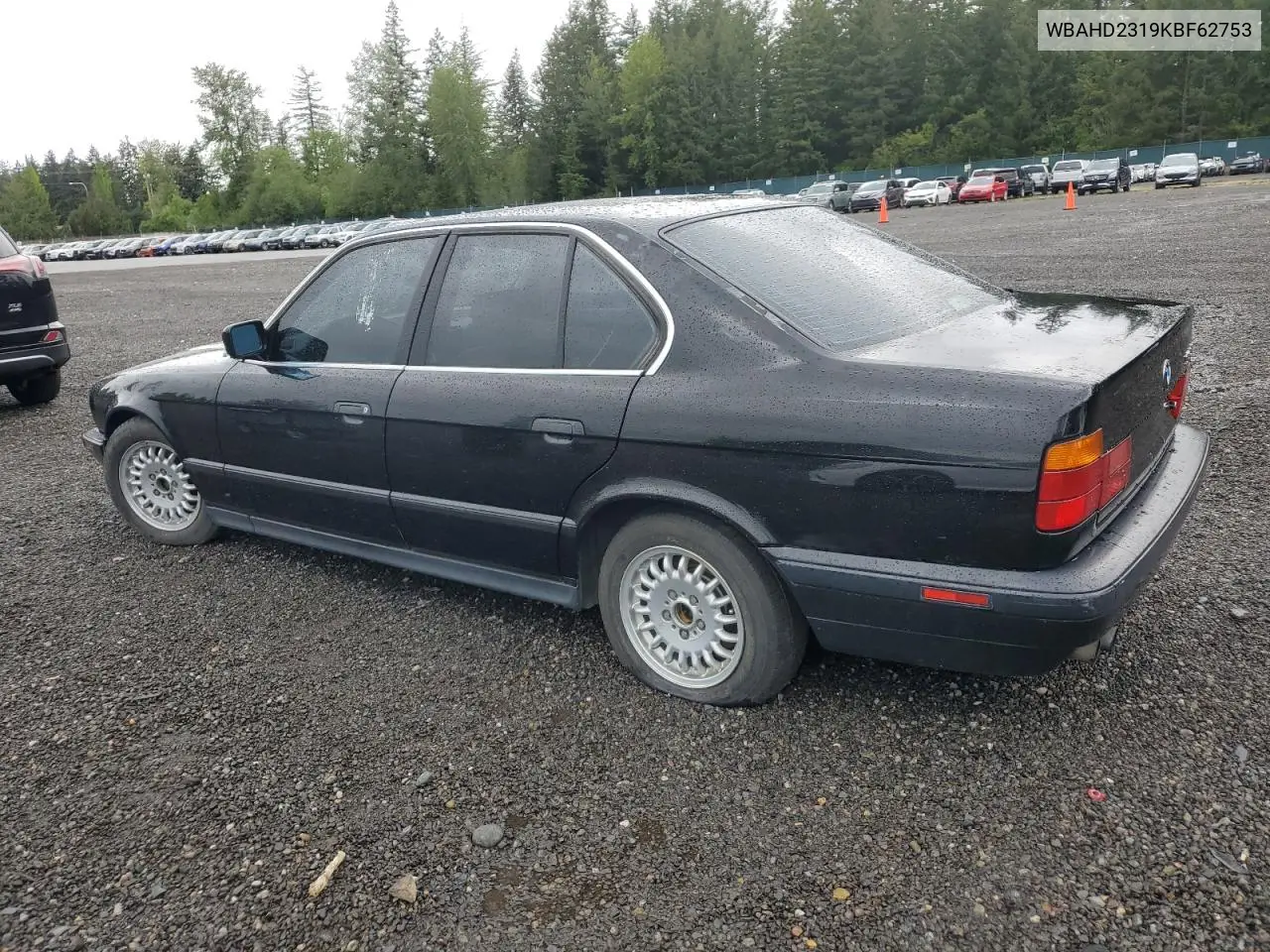 1989 BMW 535 I Automatic VIN: WBAHD2319KBF62753 Lot: 57671005