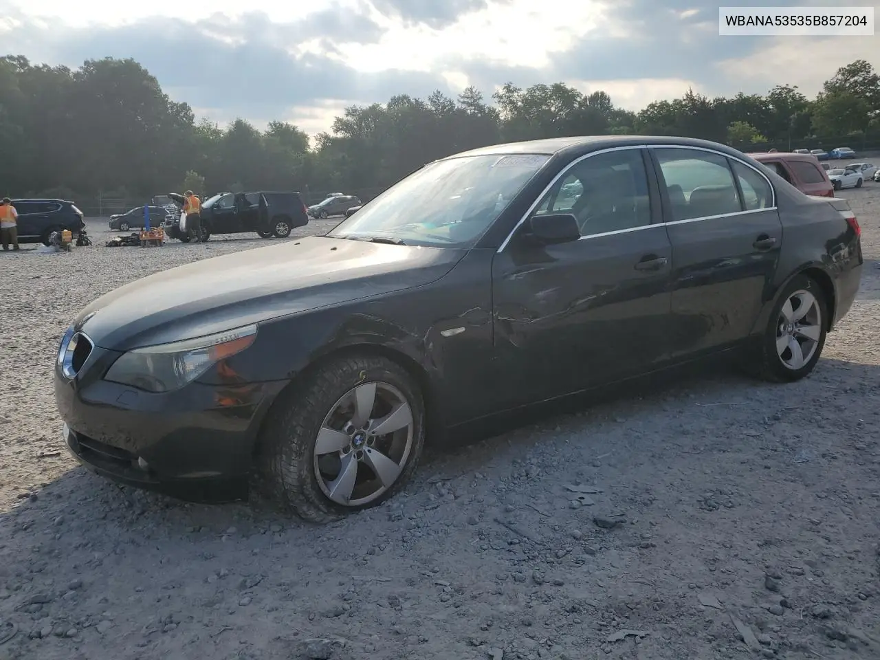 2005 BMW 525 I VIN: WBANA53535B857204 Lot: 62137345