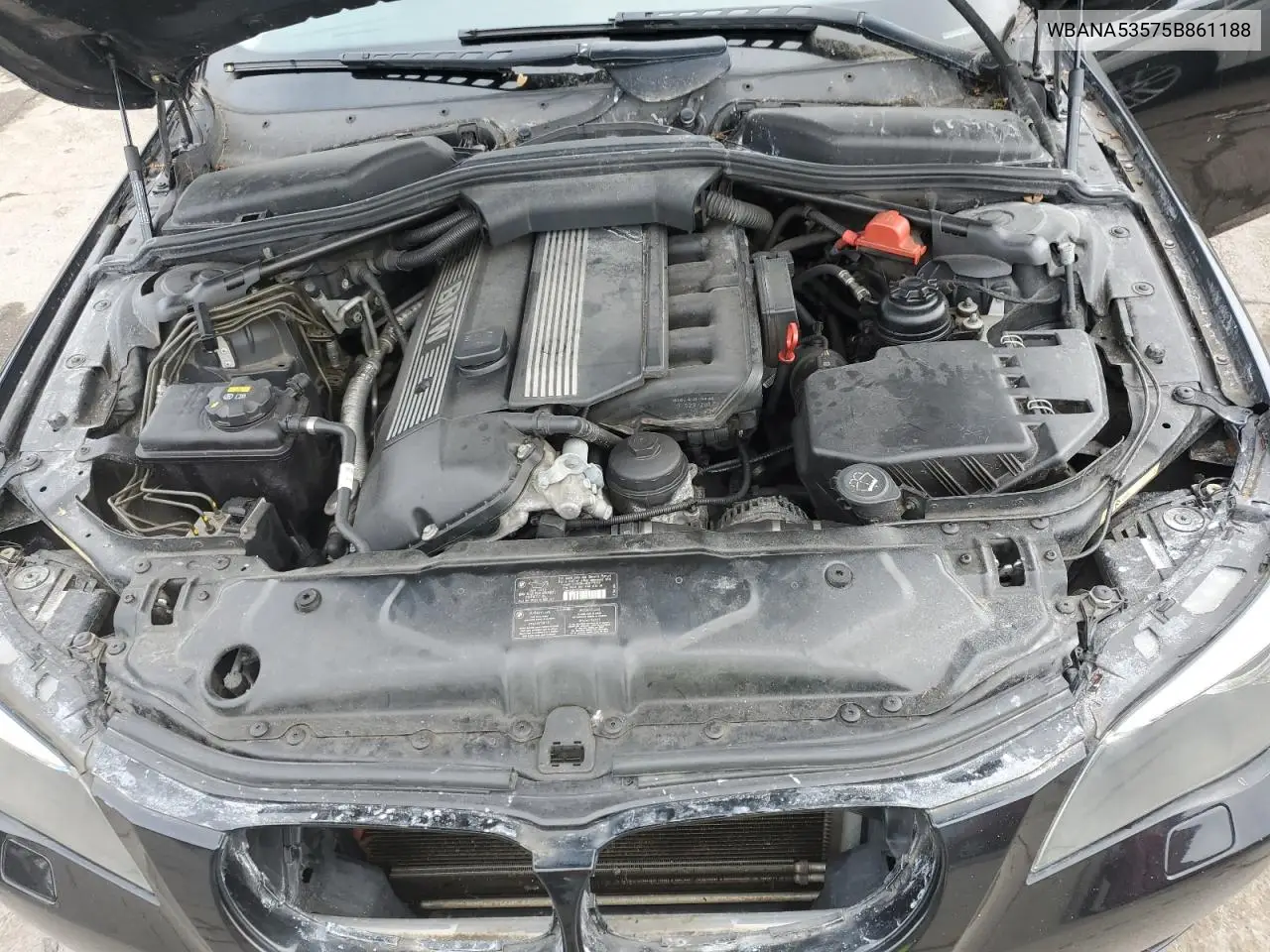 2005 BMW 525 I VIN: WBANA53575B861188 Lot: 63420875