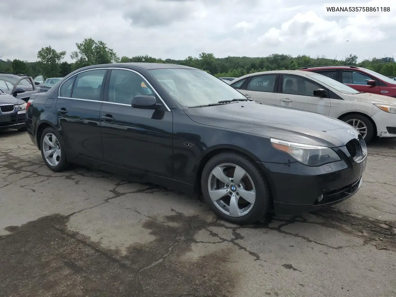 2005 BMW 525 I VIN: WBANA53575B861188 Lot: 63420875