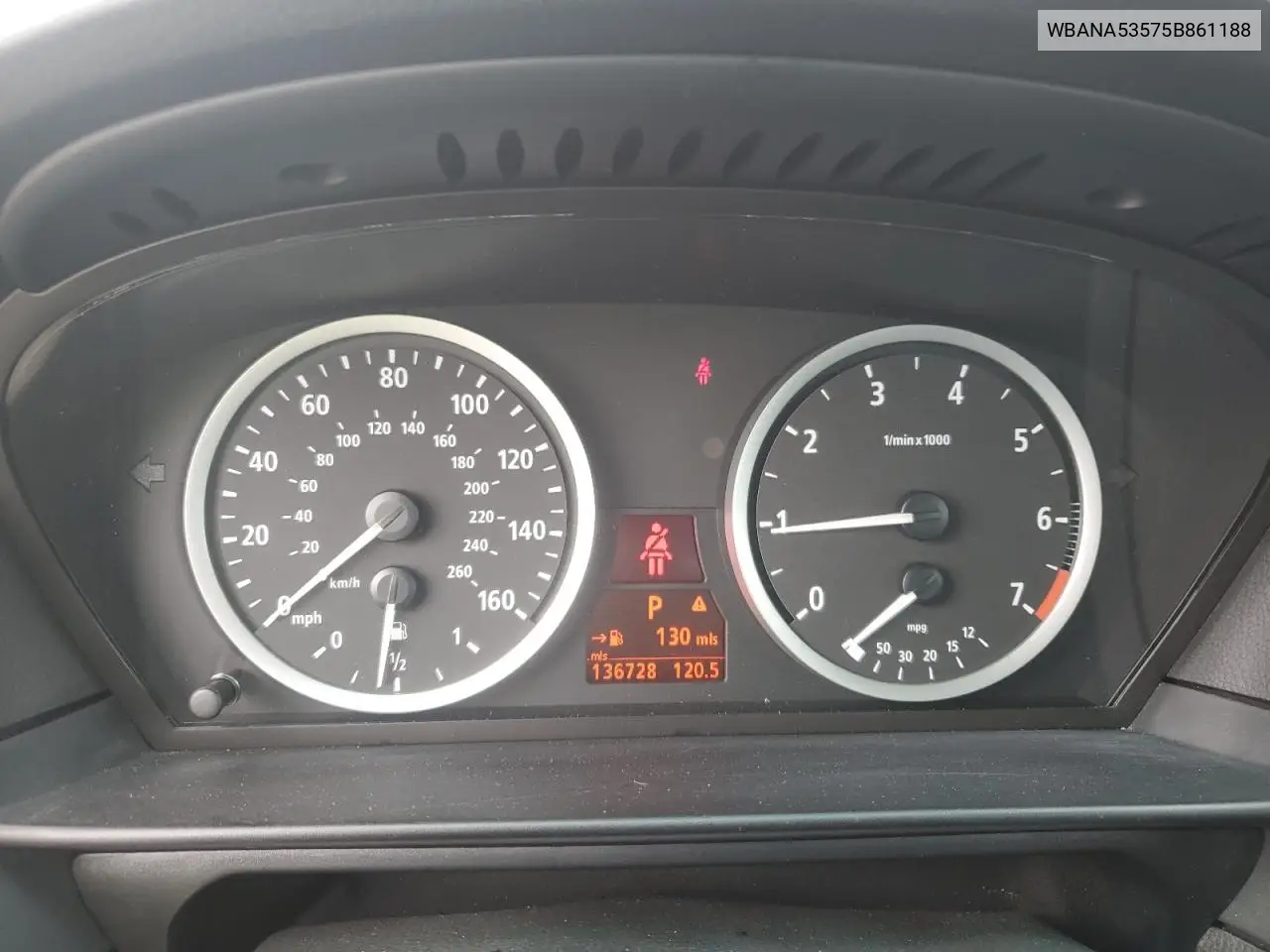 2005 BMW 525 I VIN: WBANA53575B861188 Lot: 63420875